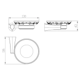 Мыльница IMPRESE CUTHNA 110280 stribro Фото - 1